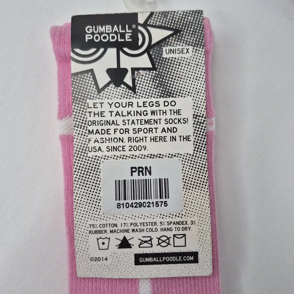 Gumball Poodle Adult OSFM Unisex Socks Novelty Princess Pink Knee High 2014 NEW